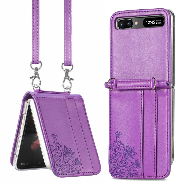 Diagonal Lanyard Embossed Card Phone Case