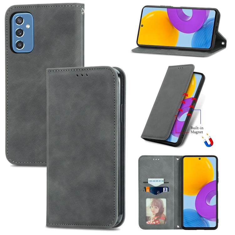 Retro Skin Feel Magnetic Horizontal Flip Leather Case with Holder & Card Slots & Wallet & Photo Frame