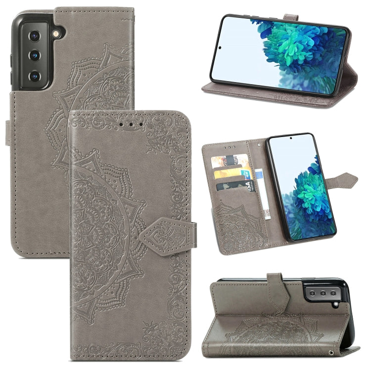 Mandala Flower Embossed Horizontal Flip Leather Case with Holder & Card Slots & Wallet & Lanyard
