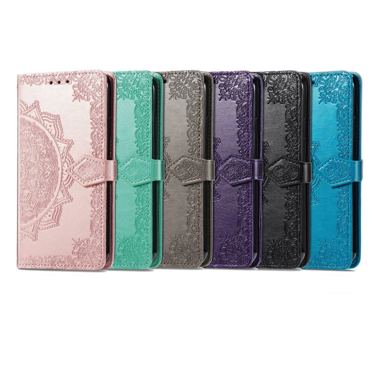 Mandala Flower Embossed Horizontal Flip Leather Case with Holder & Card Slots & Wallet & Lanyard