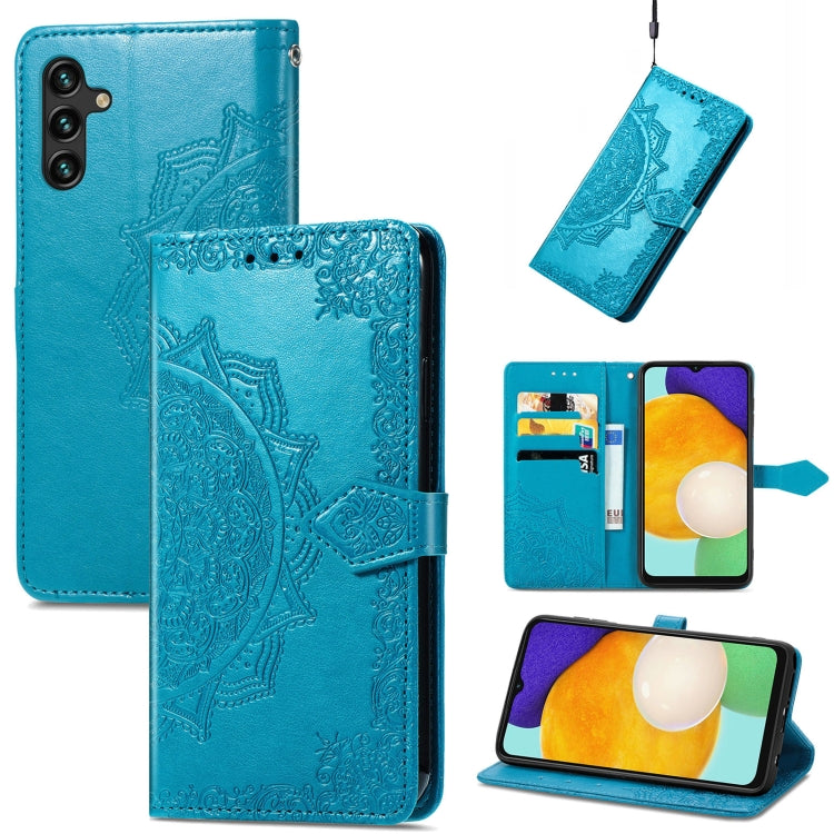 Mandala Flower Embossed Horizontal Flip Leather Case with Holder & Card Slots & Wallet & Lanyard