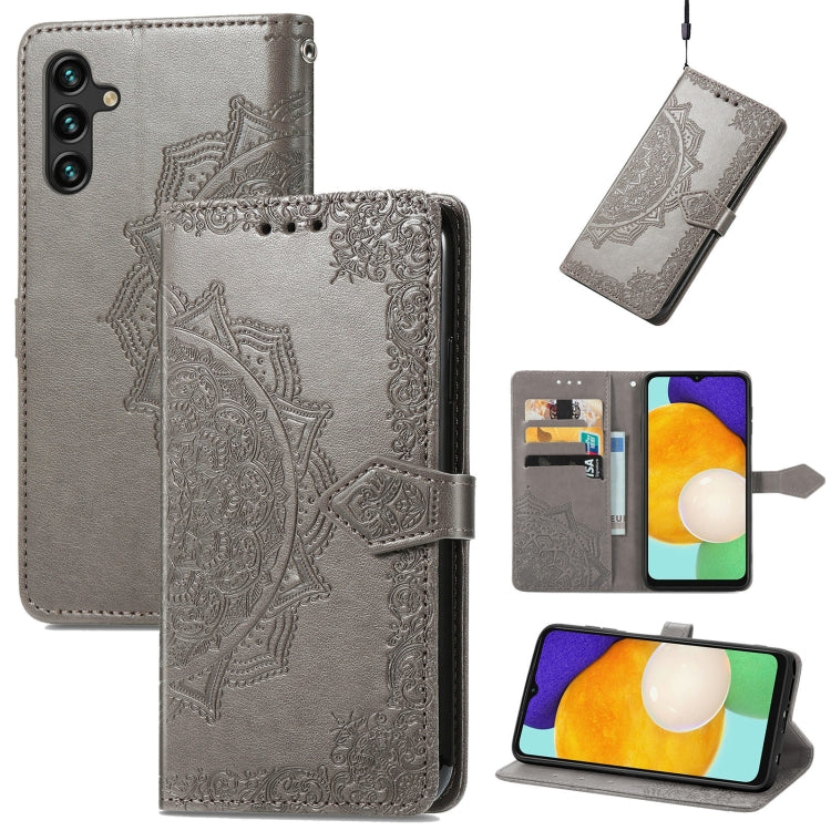 Mandala Flower Embossed Horizontal Flip Leather Case with Holder & Card Slots & Wallet & Lanyard
