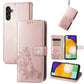 Four-leaf Clasp Embossed Leather Phone Case with Lanyard & Card Slot & Wallet & Bracket Function