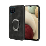 Ring Holder PU Phone Case For Samsung Galaxy A12, For Samsung Galaxy A12
