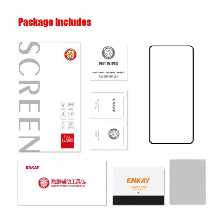 For Samsung Galaxy S21 Ultra ENKAY 0.26mm 3D Curved Full Hot Bending Tempered Glass Film