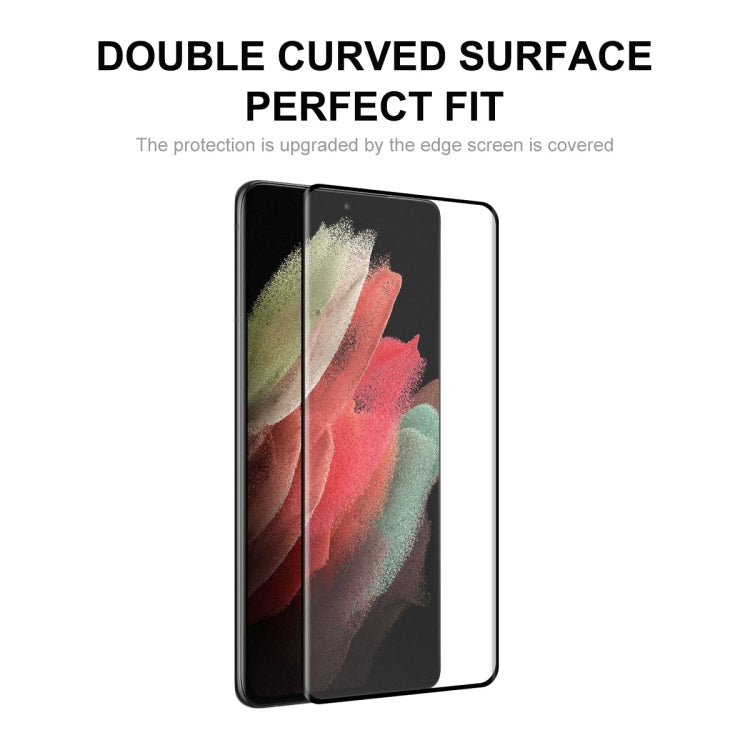 For Samsung Galaxy S21 Ultra ENKAY 0.26mm 3D Curved Full Hot Bending Tempered Glass Film