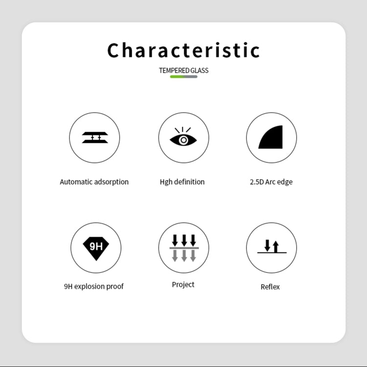 PINWUYO 0.18mm Ultra-thin 9H 2.5D Full Screen Tempered Glass Film