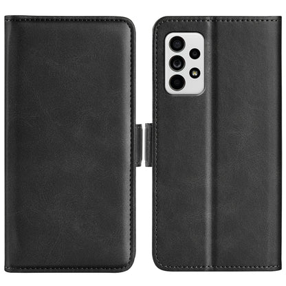 For Samsung Galaxy A33 5G Dual-side Magnetic Leather Case with Holder & Card Slots & Wallet