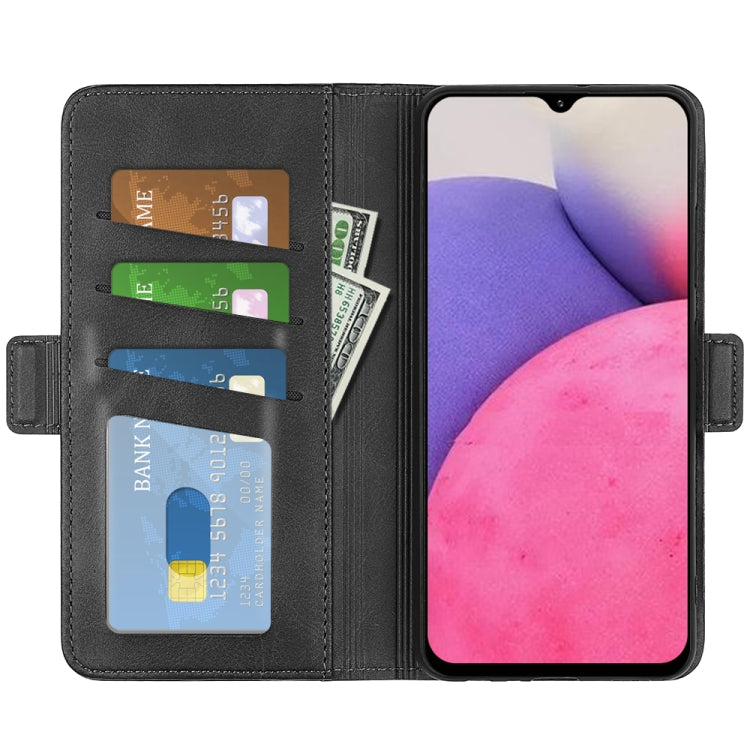 For Samsung Galaxy A33 5G Dual-side Magnetic Leather Case with Holder & Card Slots & Wallet