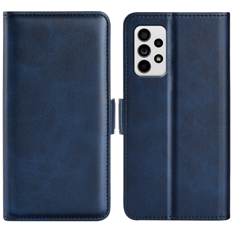 For Samsung Galaxy A33 5G Dual-side Magnetic Leather Case with Holder & Card Slots & Wallet