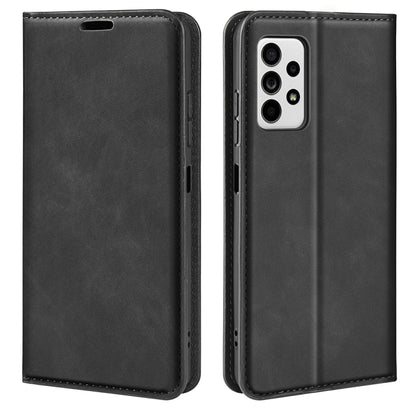 For Samsung Galaxy A33 5G Retro-skin Magnetic Leather Case with Holder & Card Slots & Wallet