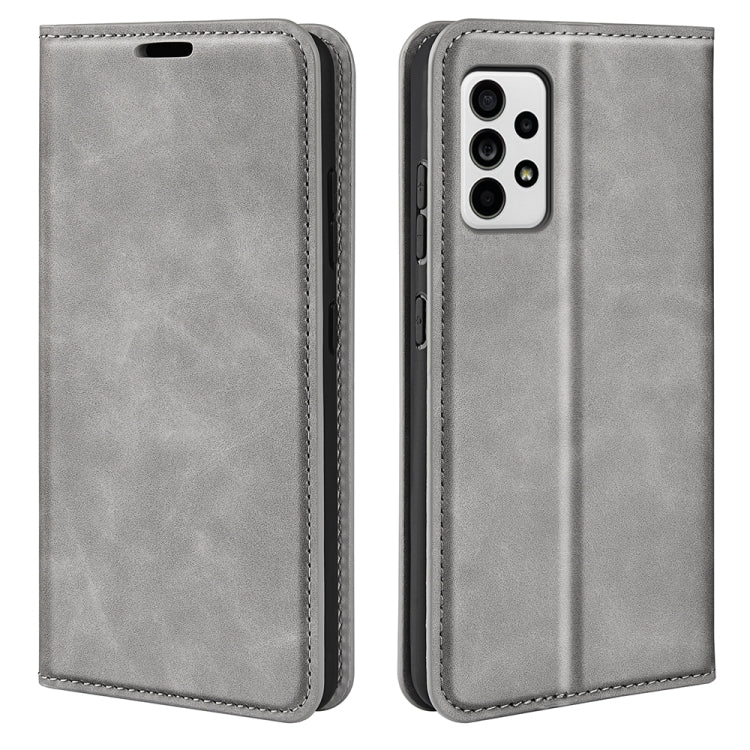 For Samsung Galaxy A33 5G Retro-skin Magnetic Leather Case with Holder & Card Slots & Wallet