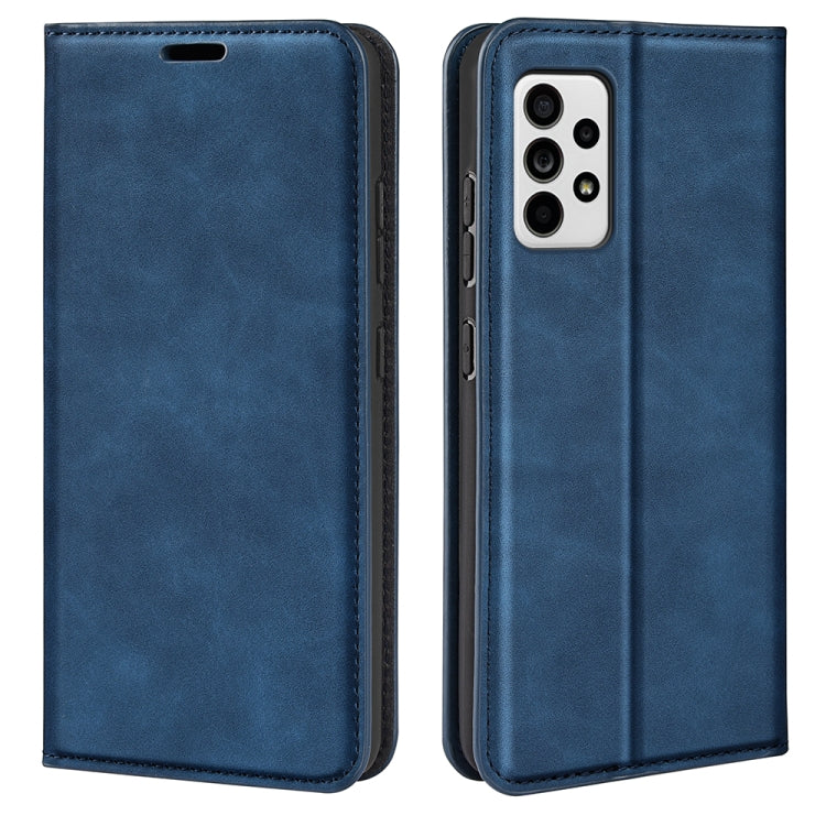 For Samsung Galaxy A33 5G Retro-skin Magnetic Leather Case with Holder & Card Slots & Wallet