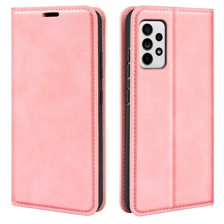 For Samsung Galaxy A33 5G Retro-skin Magnetic Leather Case with Holder & Card Slots & Wallet