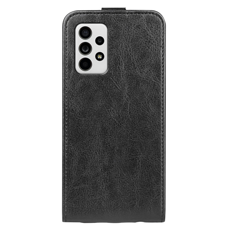 For Samsung Galaxy A33 5G R64 Texture Vertical Flip Leather Case with Card Slots & Photo Frame