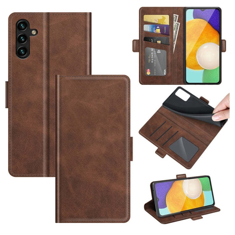 For Samsung Galaxy A13 5G Dual-side Magnetic Buckle Horizontal Flip Leather Case with Holder & Card Slots & Wallet