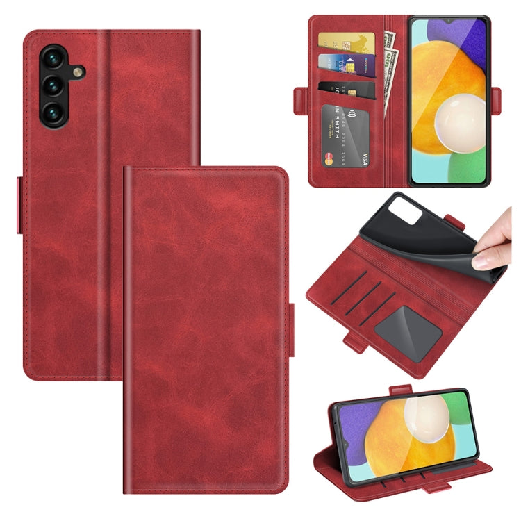 For Samsung Galaxy A13 5G Dual-side Magnetic Buckle Horizontal Flip Leather Case with Holder & Card Slots & Wallet