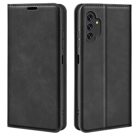 For Samsung Galaxy A13 4G Retro-skin Magnetic Leather Case with Holder & Card Slots & Wallet