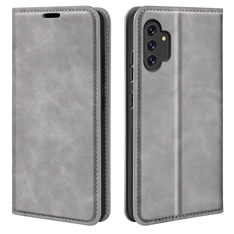 For Samsung Galaxy A13 4G Retro-skin Magnetic Leather Case with Holder & Card Slots & Wallet