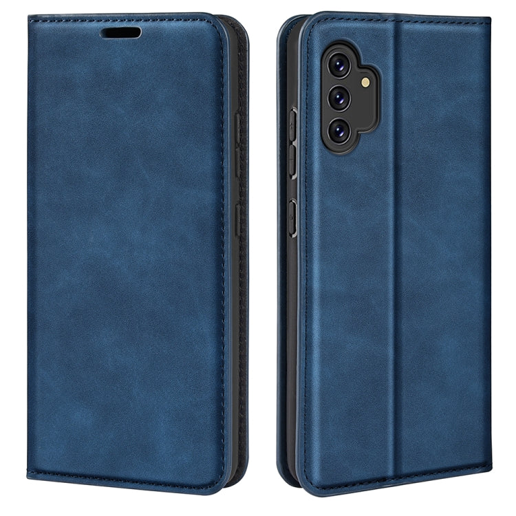 For Samsung Galaxy A13 4G Retro-skin Magnetic Leather Case with Holder & Card Slots & Wallet