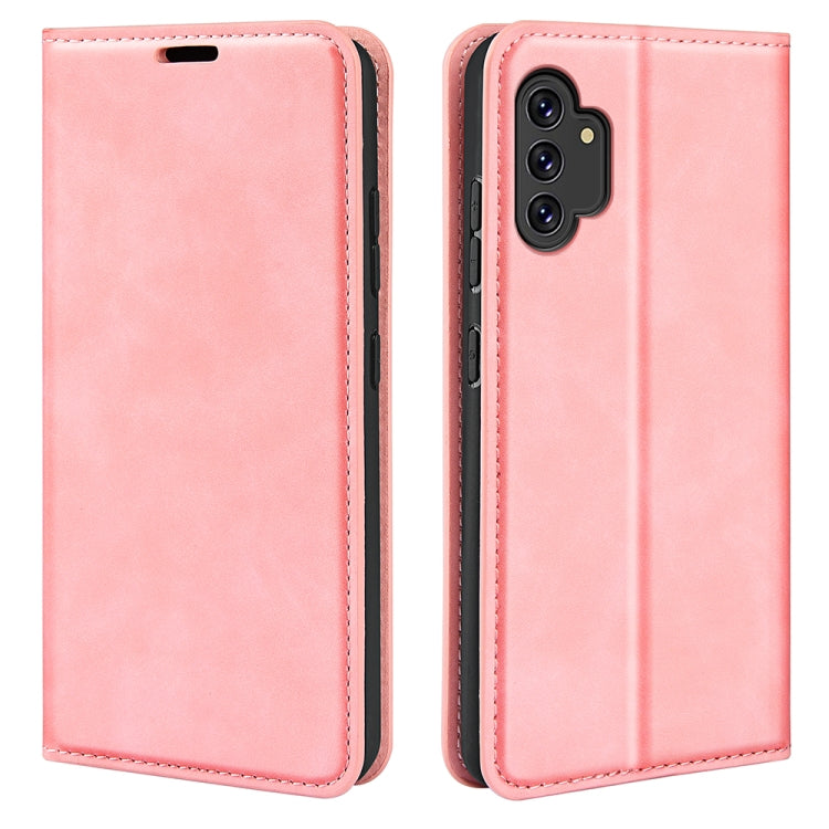 For Samsung Galaxy A13 4G Retro-skin Magnetic Leather Case with Holder & Card Slots & Wallet