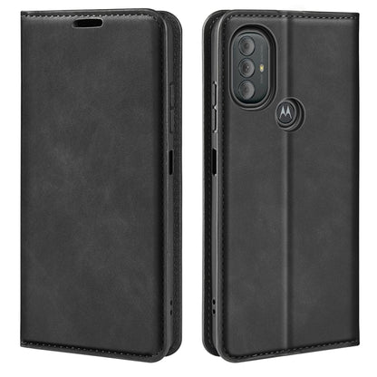 For Samsung Galaxy A03 166mm Retro-skin Magnetic Leather Case with Holder & Card Slots & Wallet