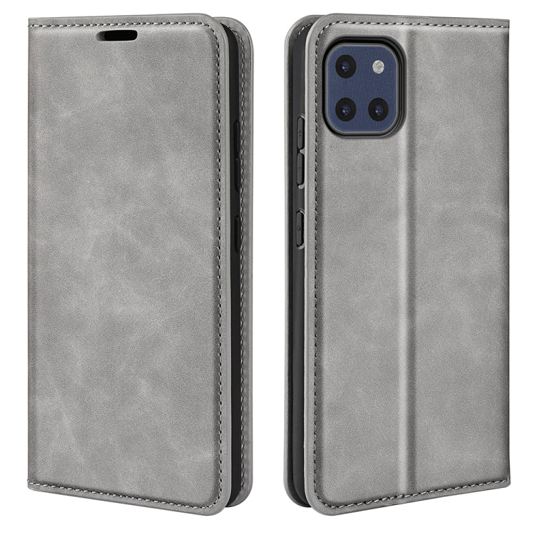 For Samsung Galaxy A03 166mm Retro-skin Magnetic Leather Case with Holder & Card Slots & Wallet