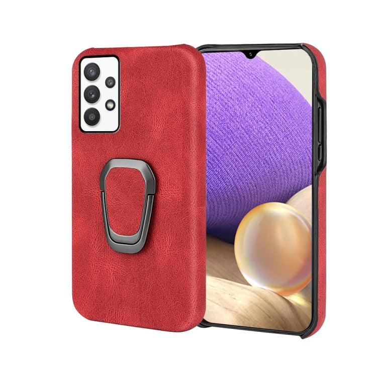 Ring Holder PU Phone Case For Samsung Galaxy A32 5G / M32 5G