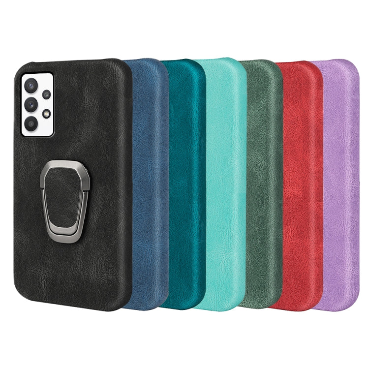 Ring Holder PU Phone Case For Samsung Galaxy A32 5G / M32 5G