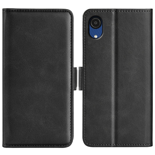 For Samsung Galaxy A03 Core Dual-side Magnetic Buckle Leather Case
