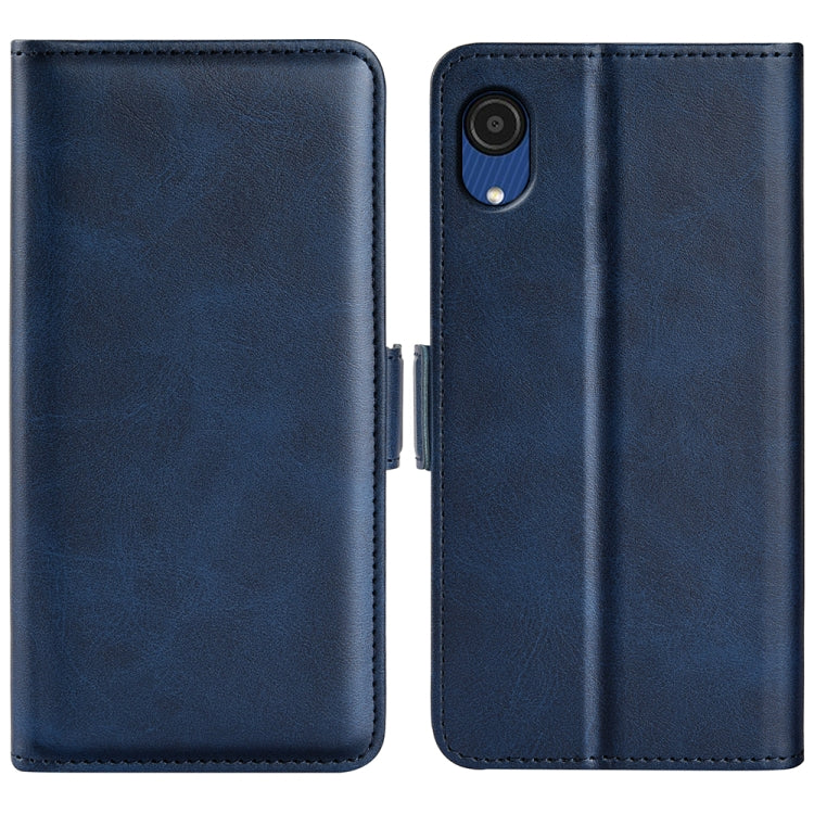 For Samsung Galaxy A03 Core Dual-side Magnetic Buckle Leather Case