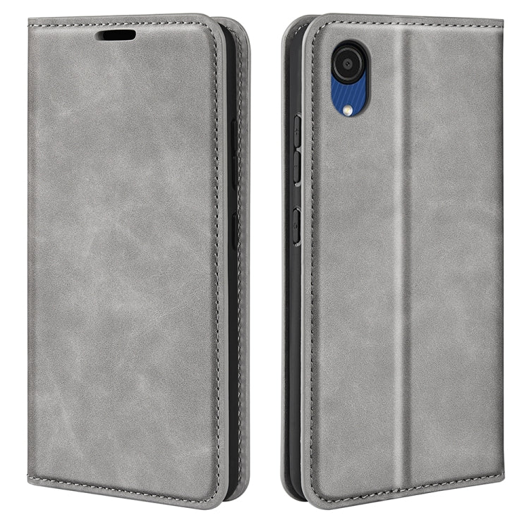 For Samsung Galaxy A03 Core Retro-skin Magnetic Leather Case