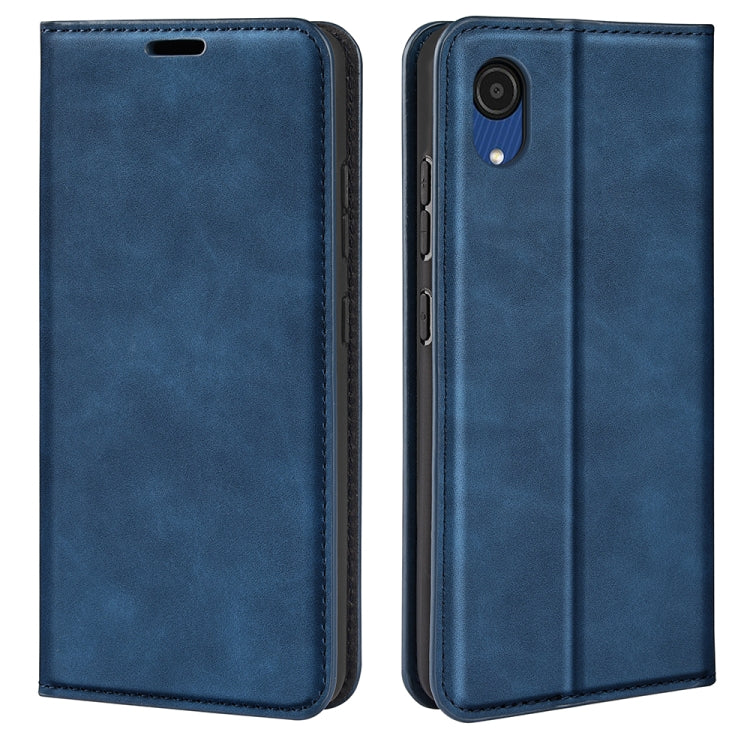 For Samsung Galaxy A03 Core Retro-skin Magnetic Leather Case