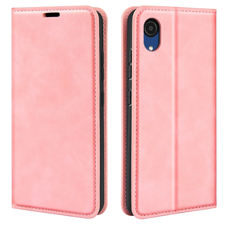 For Samsung Galaxy A03 Core Retro-skin Magnetic Leather Case