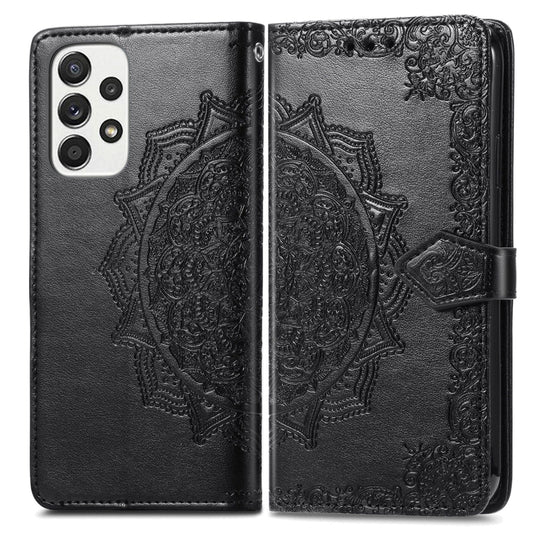 Mandala Flower Embossed Leather Case