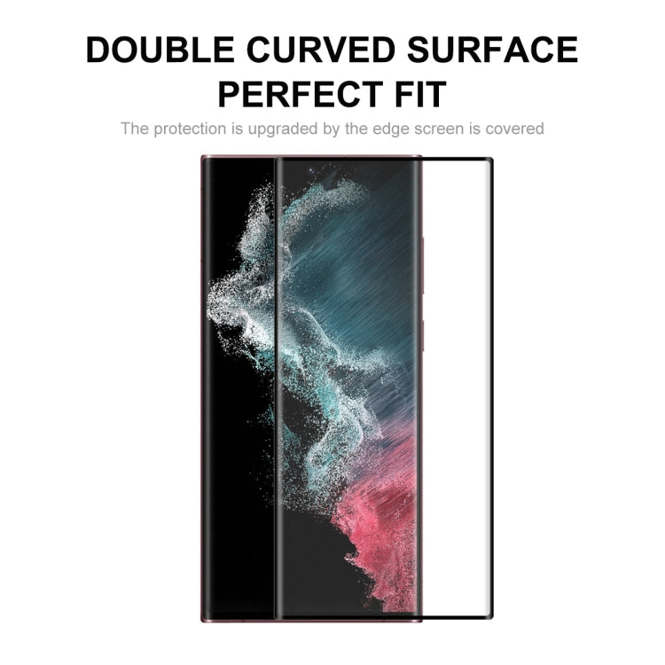 For Samsung Galaxy S22 Ultra ENKAY 3D Curved Explosion-proof Full Heat Bending Tempered Glass Film
