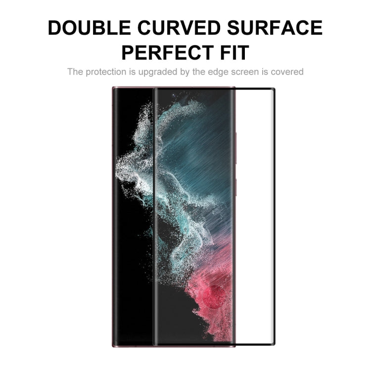 For Samsung Galaxy S22 Ultra ENKAY 3D Curved Full Heat Bending Tempered Glass Film, Open Hole Unlocking Version