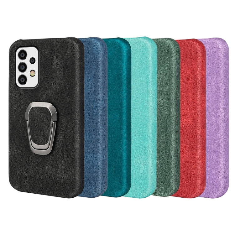 Ring Holder PU Phone Case For Samsung Galaxy A52 5G / 4G