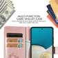 Four-leaf Clasp Embossed Buckle Mobile Phone Protection Leather Case