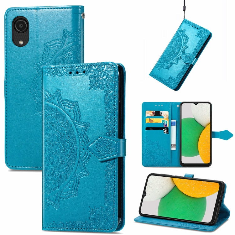 Mandala Flower Embossed Flip Leather Phone Case
