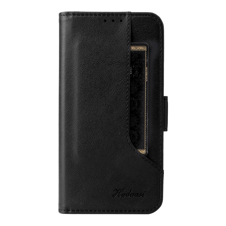 Dual Buckle Card Wallet Calf Leather Phone Case
