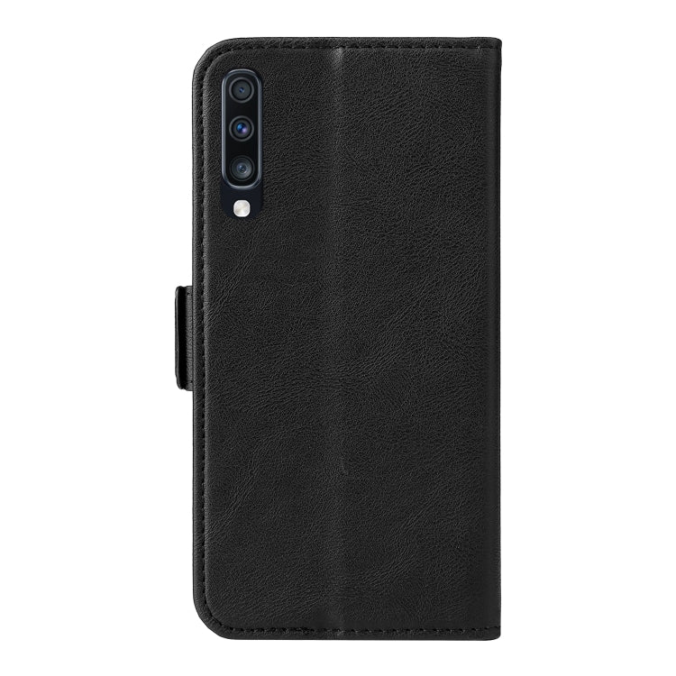 Dual Buckle Card Wallet Calf Leather Phone Case