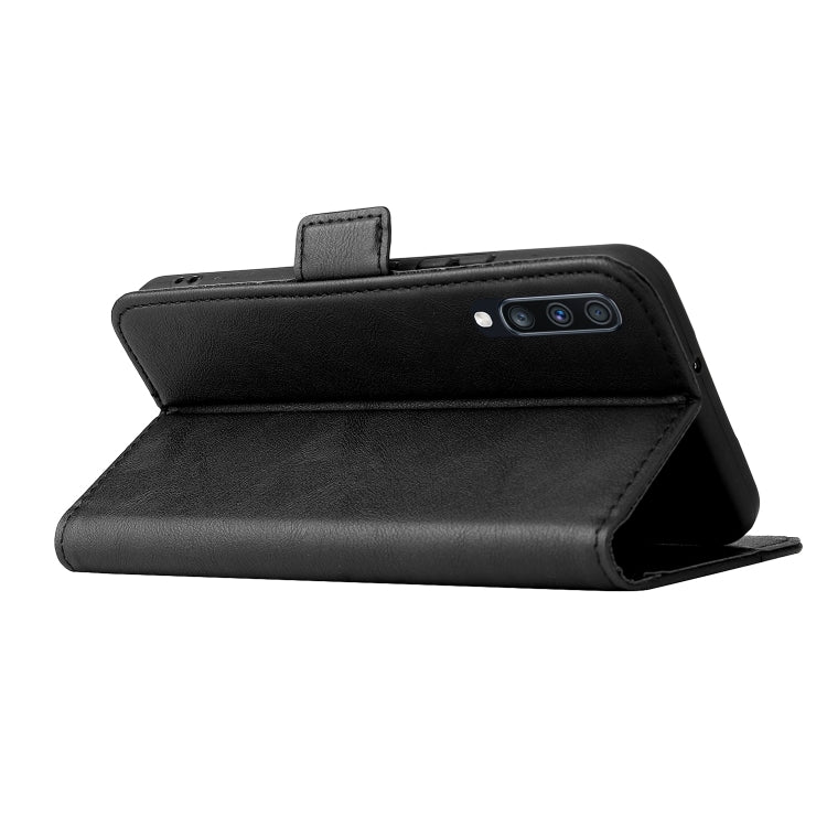 Dual Buckle Card Wallet Calf Leather Phone Case