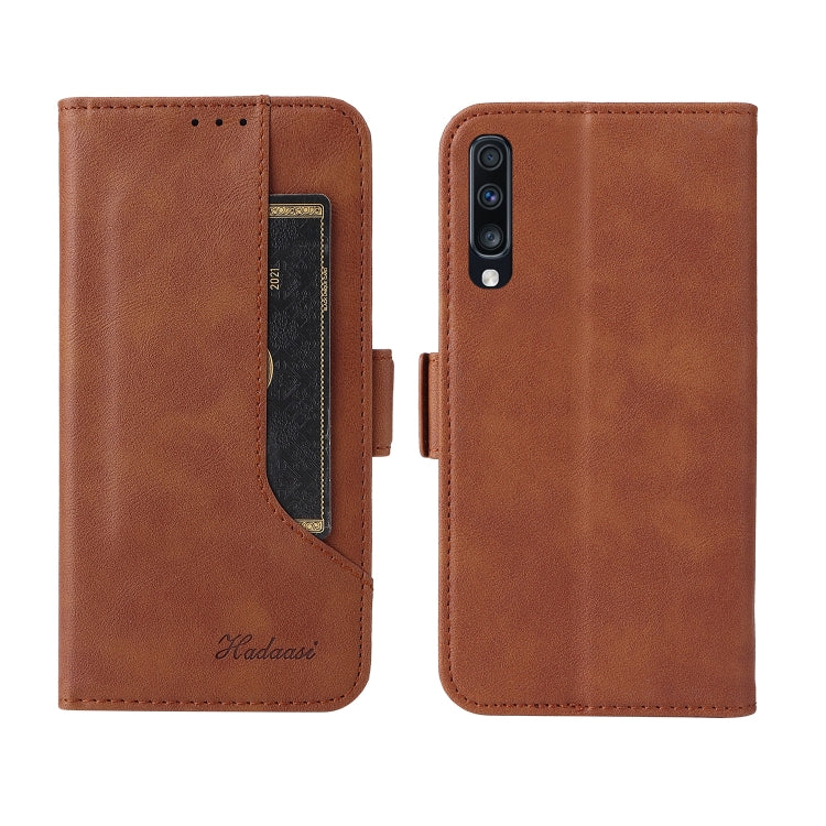 Dual Buckle Card Wallet Calf Leather Phone Case
