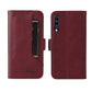 Dual Buckle Card Wallet Calf Leather Phone Case