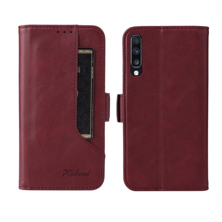 Dual Buckle Card Wallet Calf Leather Phone Case