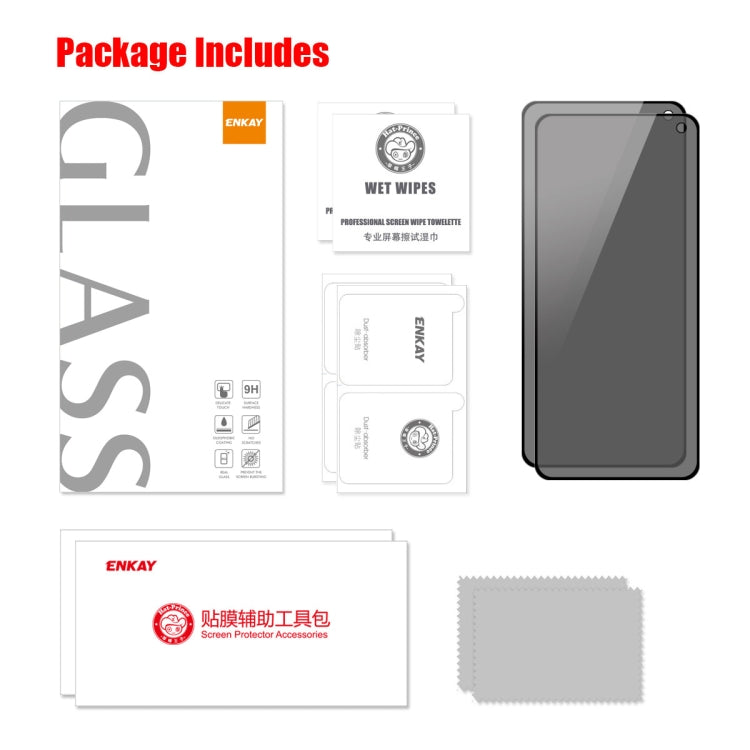 For Samsung Galaxy F52 5G / G62 / M62 ENKAY 28 Degree Anti-peeping Tempered Glass Full Screen Film