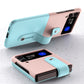 Skin Contrast Wristband Holder Folding Phone Case