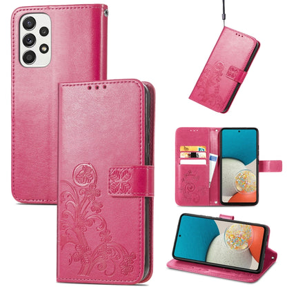 Four-leaf Clasp Embossed Leather Phone Case