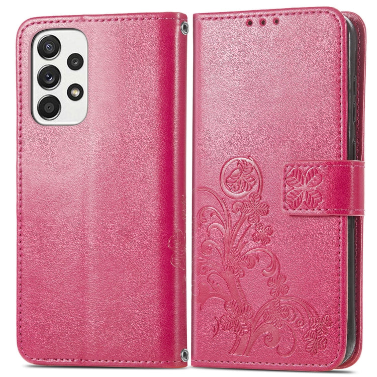 Four-leaf Clasp Embossed Leather Phone Case